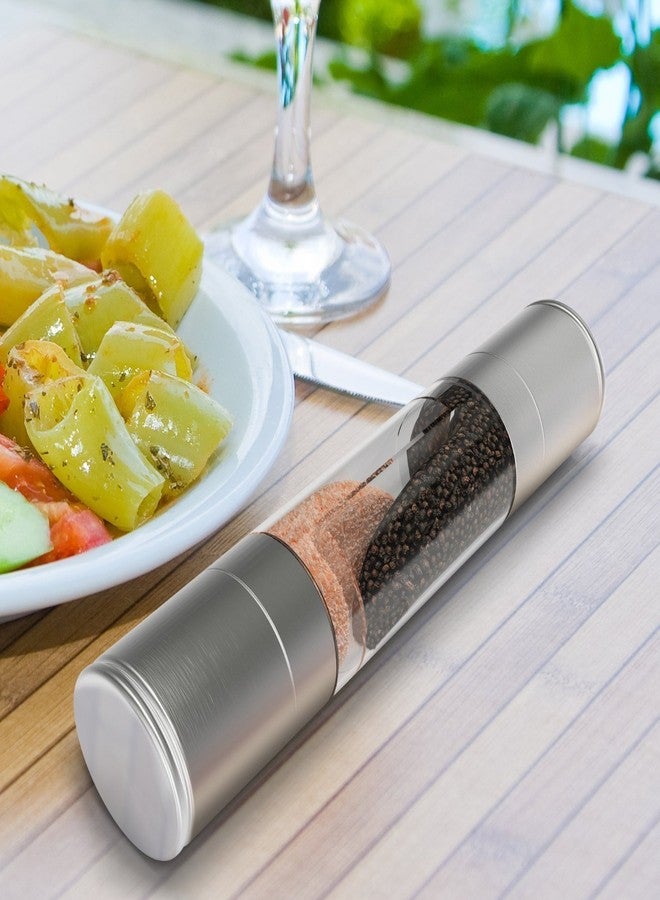 Nirvisha Stainless Steel 2 in 1 Adjustable Ceramic Shaker Spice Hand Mill Kitchen Tool - Image 3